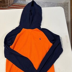 Polo Ralph Lauren Vibrant Orange and Navy Men's Hoodie